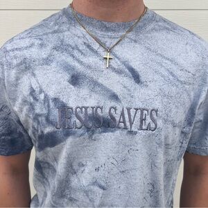 JESUS SAVES embroidered Christian Tshirt
